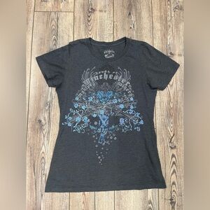 House of Winchester Grey Graphic T-Shirt size L - gothic, Halloween